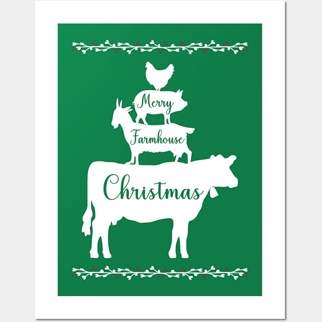 Merry Farmhouse Christmas Wall Art by StacysCellar